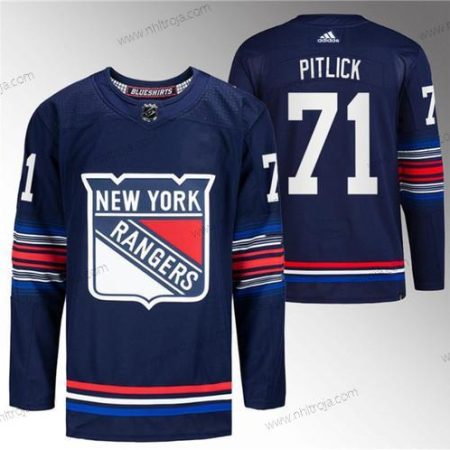 Herrar New York Rangers #71 Tyler Pitlick Marin Stitched Tröjor