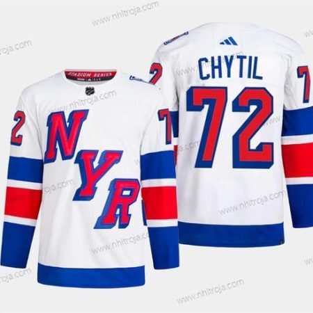 Herrar New York Rangers #72 Filip Chytil Vit 2024 Stadium Series Stitched Tröjor