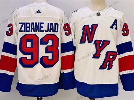 Herrar New York Rangers #93 Mika Zibanejad Vit 2024 Stadium Series Stitched Tröjor