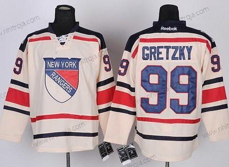 Herrar New York Rangers #99 Wayne Gretzky 2012 Vinter Klassisk Grädde Tröjor