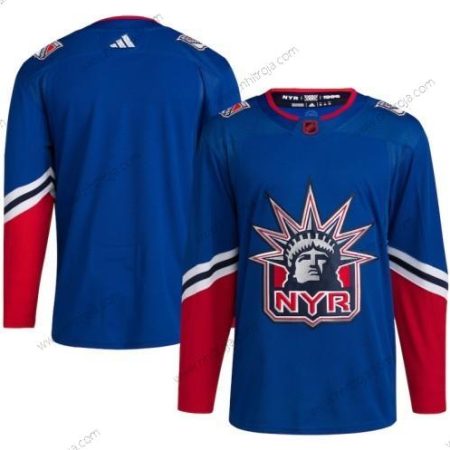 Herrar New York Rangers Blank Blå 2022-23 Omvänd Retro Stitched Tröjor