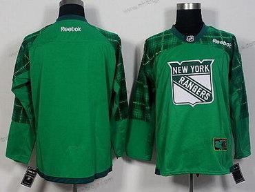 Herrar New York Rangers Blank Grön 2016 St. Patrick’S Day Hockey Tröjor