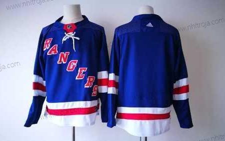 Herrar New York Rangers Blank Royal Blå 2017-2018 Hockey Stitched NHL Hemma Tröjor