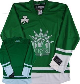 Herrar New York Rangers Blank St. Patrick’S Day Grön Tröjor