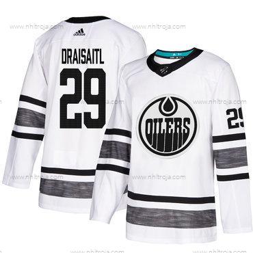 Herrar Oilers #29 Leon Draisaitl Vit Autentisk 2019 All-Star Stitched Hockey Tröjor