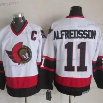 Herrar Ottawa Senators #11 Daniel Alfredsson 1997-98 Vit CCM Vintage Tröjor