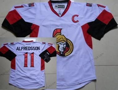 Herrar Ottawa Senators #11 Daniel Alfredsson Vit Tröjor