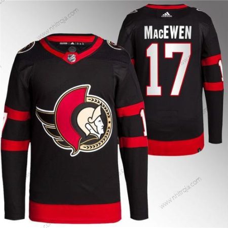 Herrar Ottawa Senators #17 Zack Macewen Svart Premier Breakaway Stitched Tröjor