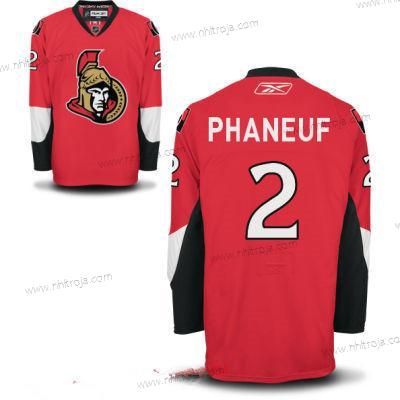 Herrar Ottawa Senators #2 Dion Phaneuf Röd Reebok Hockey Stitched NHL Hemma Tröjor