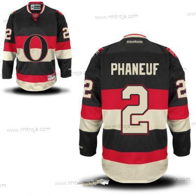 Herrar Ottawa Senators #2 Dion Phaneuf Svart Tredje tröjan Reebok Hockey Stitched NHL Tröjor