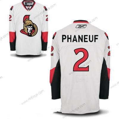 Herrar Ottawa Senators #2 Dion Phaneuf Vit Reebok Hockey Stitched NHL Tröjor