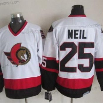 Herrar Ottawa Senators #25 Chris Neil 1997-98 Vit CCM Vintage Tröjor