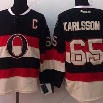 Herrar Ottawa Senators #65 Erik Karlsson Svart Tredje tröjan Tröjor