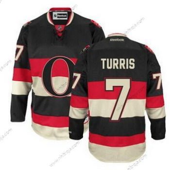 Herrar Ottawa Senators #7 Kyle Turris Svart Tredje tröjan Tröjor