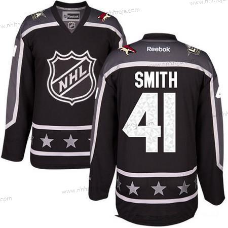 Herrar Pacific Division Arizona Coyotes #41 Mike Smith Reebok Svart 2017 NHL All-Star Stitched Ice Hockey Tröjor