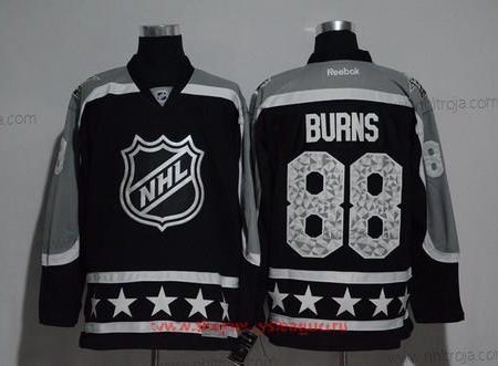 Herrar Pacific Division San Jose Sharks #88 Brent Burns Reebok Svart 2017 NHL All-Star Stitched Ice Hockey Tröjor