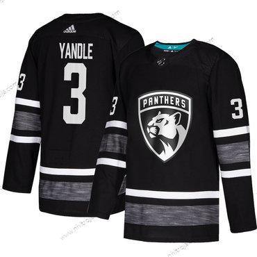 Herrar Panthers #3 Keith Yandle Svart Autentisk 2019 All-Star Stitched Hockey Tröjor