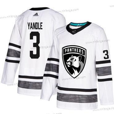 Herrar Panthers #3 Keith Yandle Vit Autentisk 2019 All-Star Stitched Hockey Tröjor