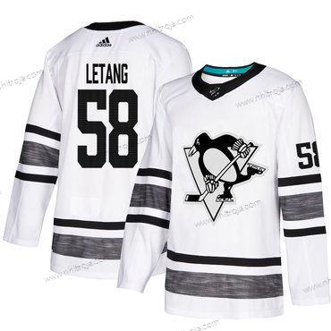 Herrar Penguins #58 Kris Letang Vit Autentisk 2019 All-Star Stitched Hockey Tröjor