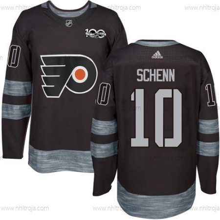 Herrar Philadelphia Flyers #10 Brayden Schenn Svart 1917-2017 100th Jubileum Stitched NHL Tröjor