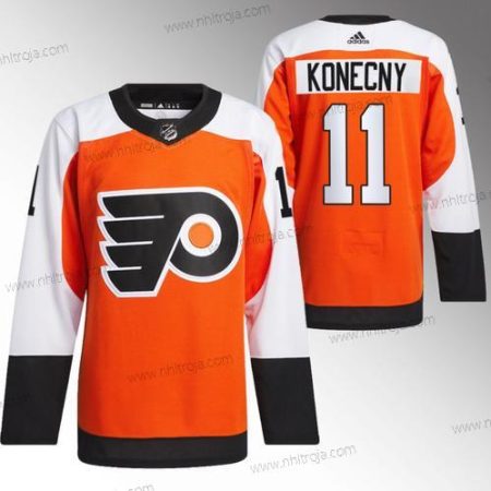 Herrar Philadelphia Flyers #11 Travis Konecny 2023-24 Orange Stitched Tröjor