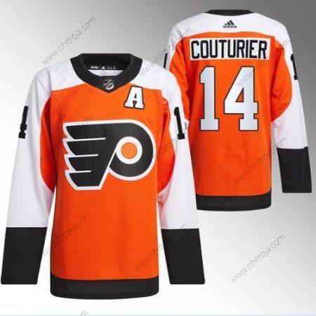 Herrar Philadelphia Flyers #14 Sean Couturier 2023-24 Orange Stitched Tröjor