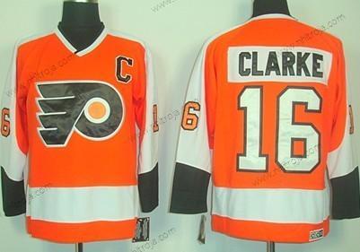 Herrar Philadelphia Flyers #16 Bobby Clarke Orange Retro CCM Tröjor