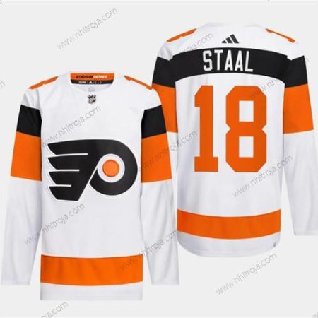 Herrar Philadelphia Flyers #18 Marc Staal Vit 2024 Stadium Series Stitched Tröjor