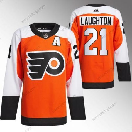 Herrar Philadelphia Flyers #21 Scott Laughton 2023-24 Orange Stitched Tröjor