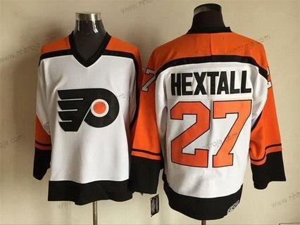 Herrar Philadelphia Flyers #27 Ron Hextall 1997-98 Vit CCM Vintage Tröjor