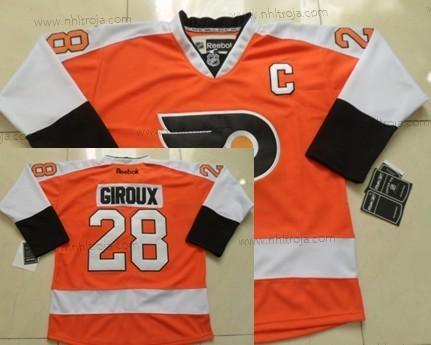 Herrar Philadelphia Flyers #28 Claude Giroux Orange Tröjor