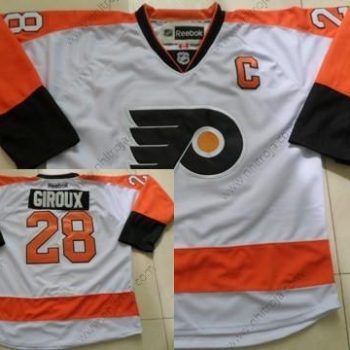 Herrar Philadelphia Flyers #28 Claude Giroux Vit Tröjor