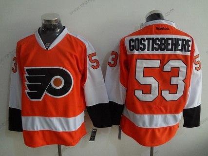 Herrar Philadelphia Flyers #53 Shayne Gostisbehere Philadelphia Flyers Reebok Premier Orange Hemma Tröjor