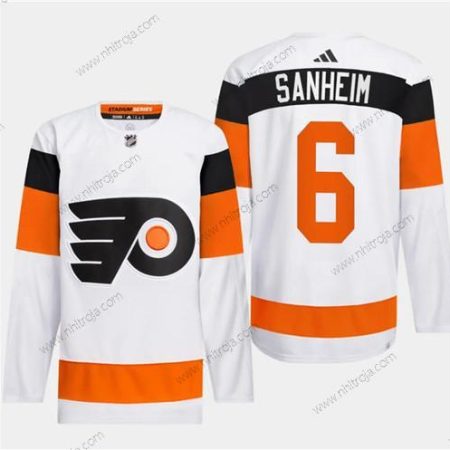 Herrar Philadelphia Flyers #6 Travis Sanheim Vit 2024 Stadium Series Stitched Tröjor