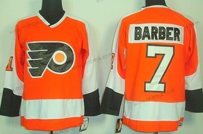 Herrar Philadelphia Flyers #7 Bill Barber Orange Retro CCM Tröjor