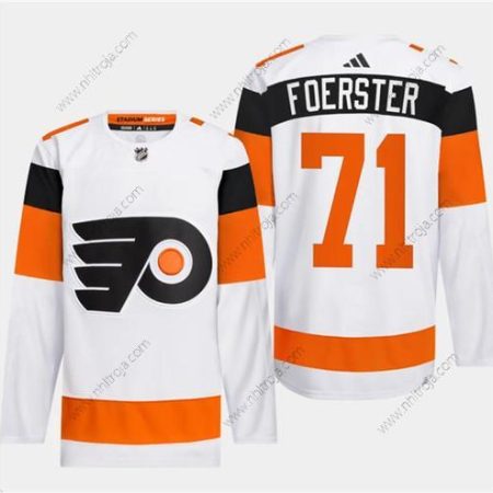 Herrar Philadelphia Flyers #71 Tyson Foerster Vit 2024 Stadium Series Stitched Tröjor