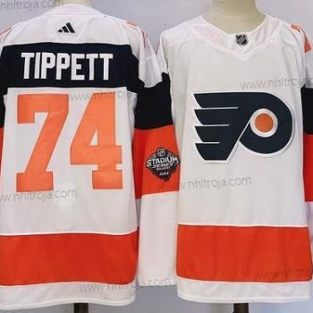 Herrar Philadelphia Flyers #74 Owen Tippett Vit 2024 Stadium Series Stitched Tröjor