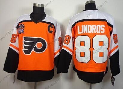 Herrar Philadelphia Flyers #88 Eric Lindros Stanley Cup Orange Retro CCM Tröjor