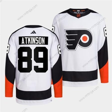 Herrar Philadelphia Flyers #89 Cam Atkinson Vit 2022 Omvänd Retro Stitched Tröjor