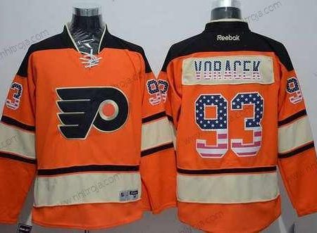 Herrar Philadelphia Flyers #93 Jakub Voracek Reebok Orange Alternativ NHL USA Flag Tröjor