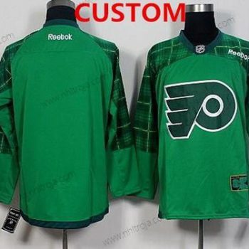 Herrar Philadelphia Flyers Skräddarsydda Grön 2016 St. Patrick’S Day Hockey Tröjor