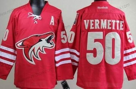 Herrar Phoenix Coyotes #50 Antoine Vermette Röd Tröjor