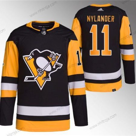 Herrar Pittsburgh Penguins #11 Alex Nylander Svart Stitched Jersey1