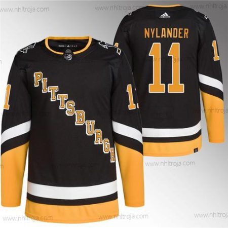 Herrar Pittsburgh Penguins #11 Alex Nylander Svart Stitched Tröjor