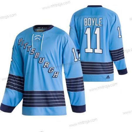 Herrar Pittsburgh Penguins #11 Brian Boyle 2022 Blå Classics Stitched Tröjor