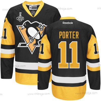 Herrar Pittsburgh Penguins #11 Kevin Porter Svart Tredje tröjan 2017 Stanley Cup NHL Finals Patch Tröjor