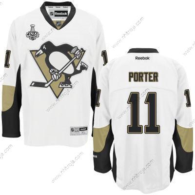 Herrar Pittsburgh Penguins #11 Kevin Porter Vit Road 2017 Stanley Cup NHL Finals Patch Tröjor