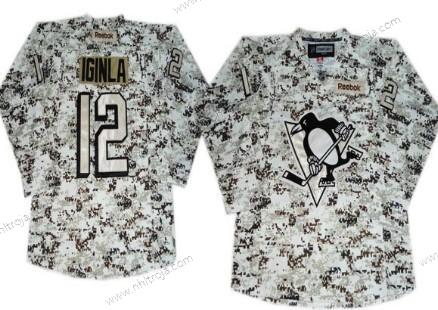 Herrar Pittsburgh Penguins #12 Jarome Iginla Vit Camo Tröjor