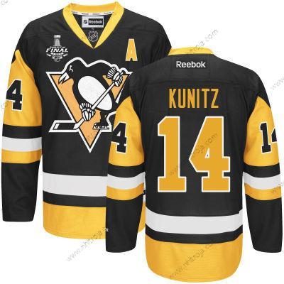 Herrar Pittsburgh Penguins #14 Chris Kunitz Svart Tredje tröjan 2017 Stanley Cup NHL Finals A Patch Tröjor