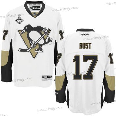 Herrar Pittsburgh Penguins #17 Bryan Rust Vit Road 2017 Stanley Cup NHL Finals Patch Tröjor